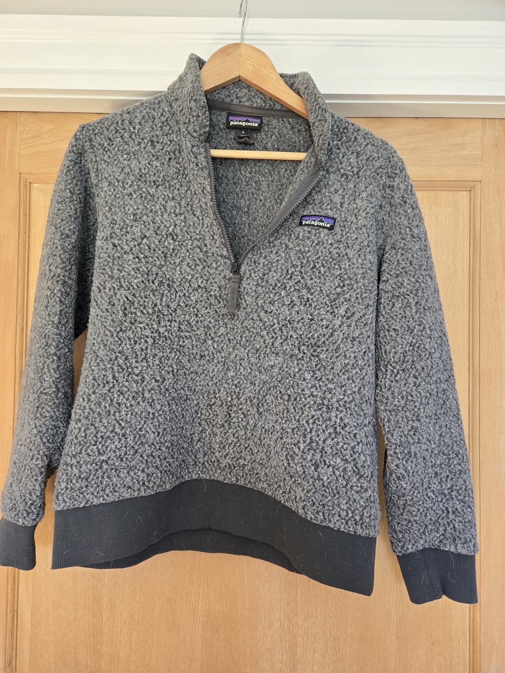 Patagonia Gray Sherpa Quarter-Zip Pullover